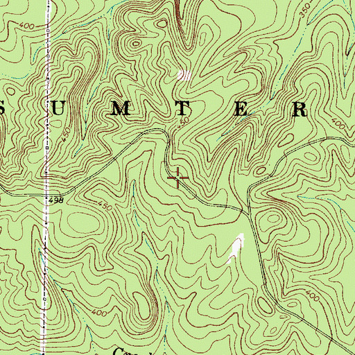 Topographic Map of Cold Well School (historical), SC