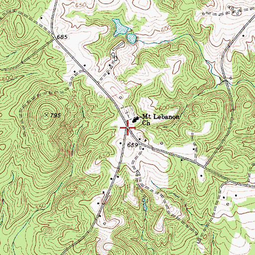 Topographic Map of Colerain, SC