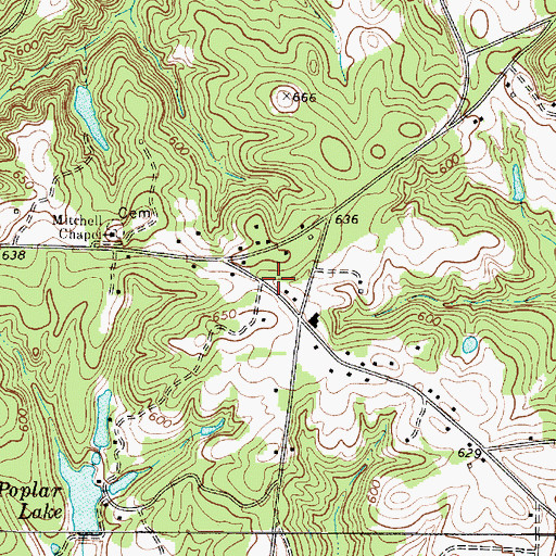 Topographic Map of Cowen School (historical), SC