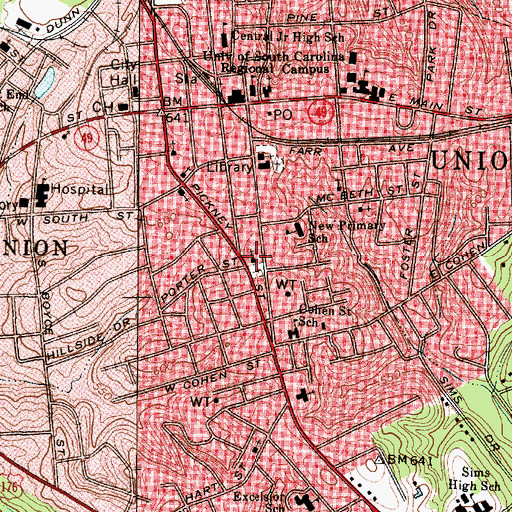 Topographic Map of Episcopal Church of the Nativity, SC