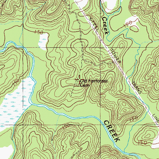 Topographic Map of Fairforest Presbyterian Church (historical), SC