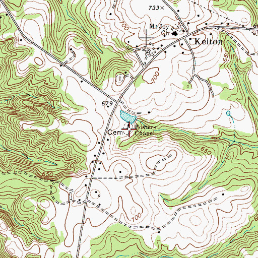 Topographic Map of Foster Chapel Cemetery, SC
