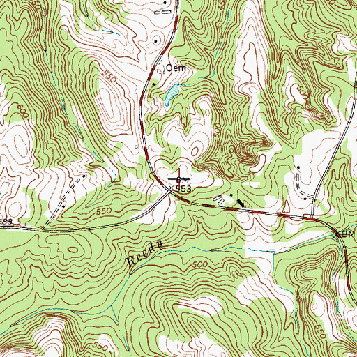 Topographic Map of Garner Cemetery, SC