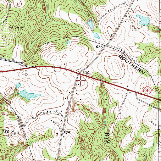 Topographic Map of Gault School (historical), SC