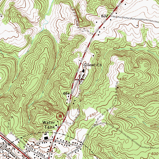 Topographic Map of Gilead Baptist Church Graveyard, SC