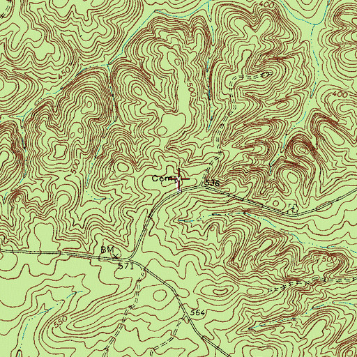 Topographic Map of Gist Cemetery, SC
