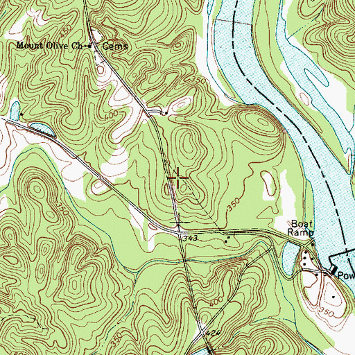 Topographic Map of Glenn Cemetery, SC