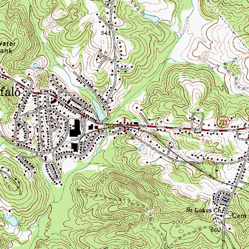 Topographic Map of Goat Alley, SC