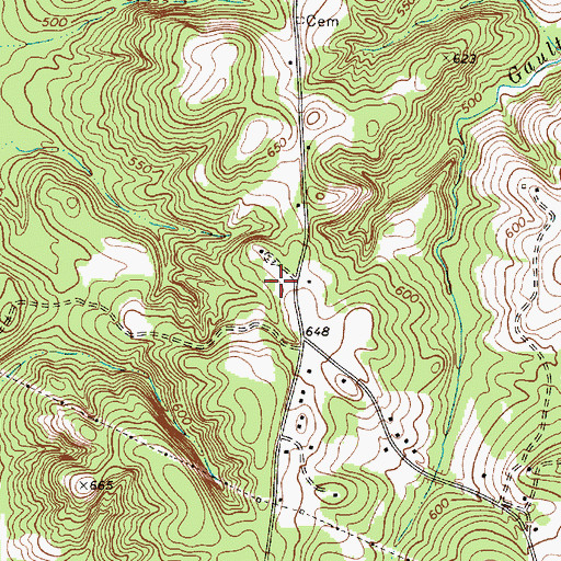 Topographic Map of Hames - Gault Cemetery, SC