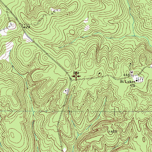 Topographic Map of Hamilton School (historical), SC