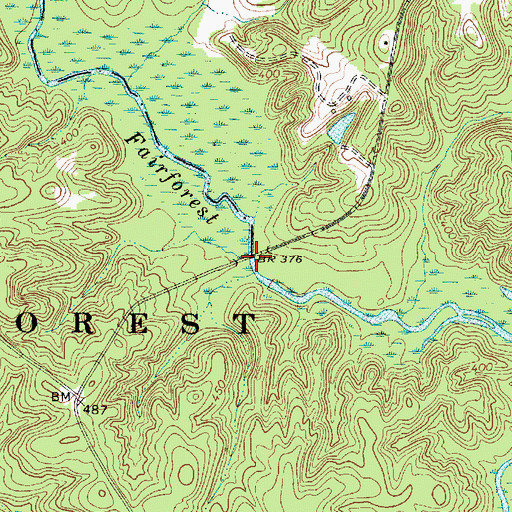 Topographic Map of Harris Bridge, SC