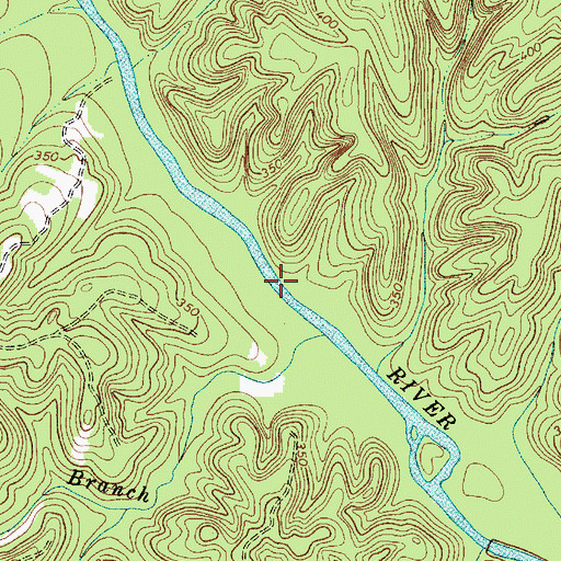 Topographic Map of Hawkins Shoals, SC