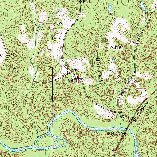 Topographic Map of Holcombe Cemetery, SC