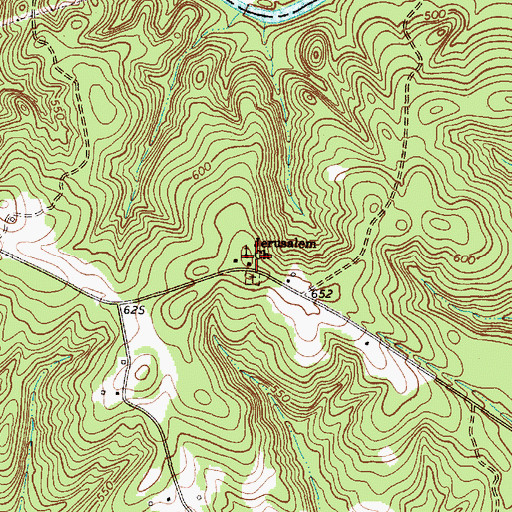 Topographic Map of Jerusalem School (historical), SC