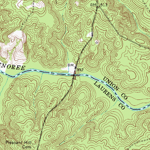 Topographic Map of Joens Ford, SC