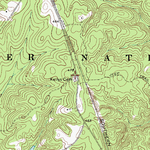 Topographic Map of Kelly Chapel (historical), SC