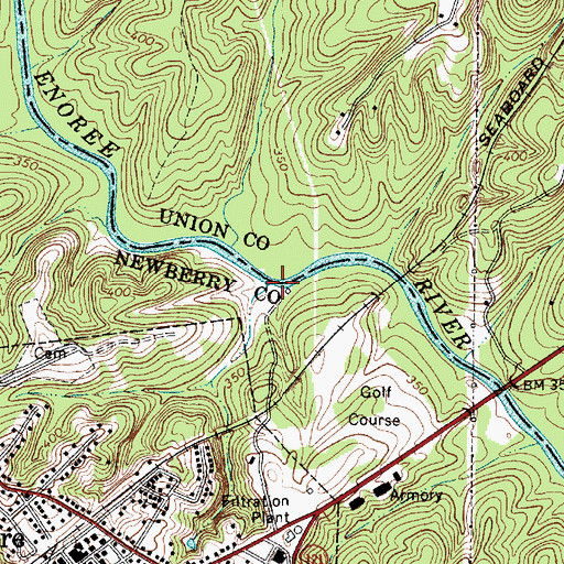 Topographic Map of Kennedys Ford, SC