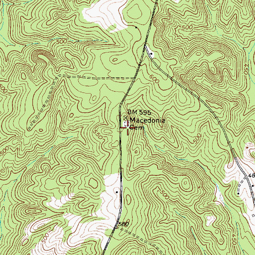 Topographic Map of Macedonia Church (historical), SC