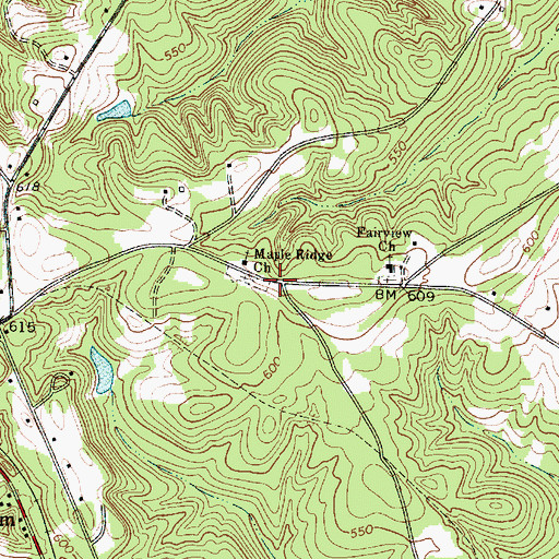 Topographic Map of Maple Ridge School (historical), SC