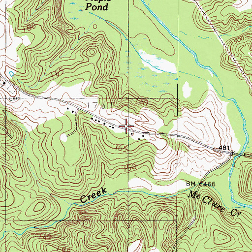 Topographic Map of Meansville (historical), SC