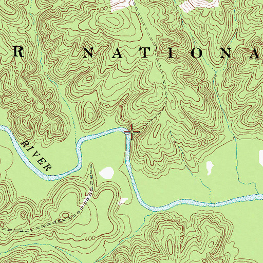Topographic Map of Minter Bridge (historical), SC