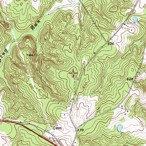Topographic Map of Mitchell Cemetery, SC
