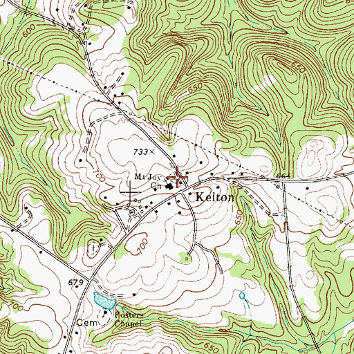 Topographic Map of Mount Joy Baptist Church Graveyard, SC