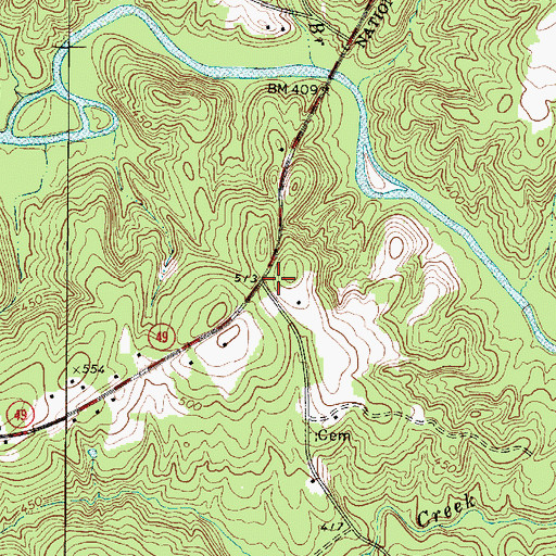 Topographic Map of Murphy - Duncan Cemetery, SC