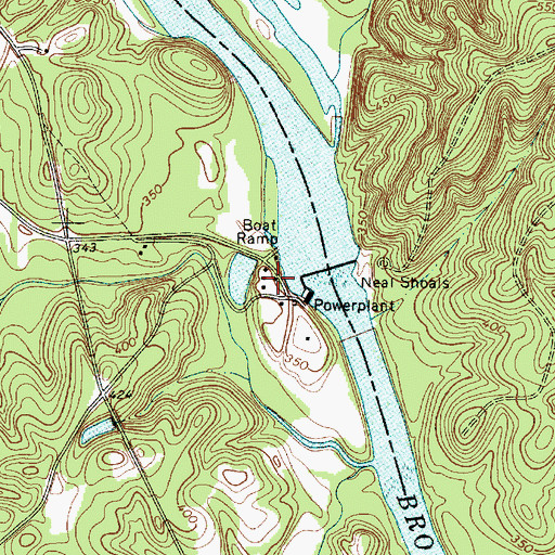 Topographic Map of Neal Shoals, SC