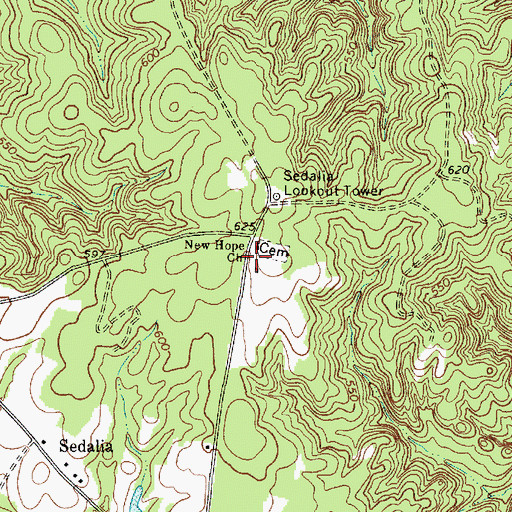 Topographic Map of New Hope School (historical), SC