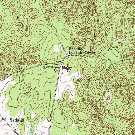Topographic Map of New Prospects Cemetery, SC