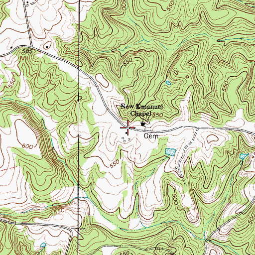 Topographic Map of Pinckney, SC