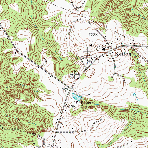 Topographic Map of Porter Cemetery, SC