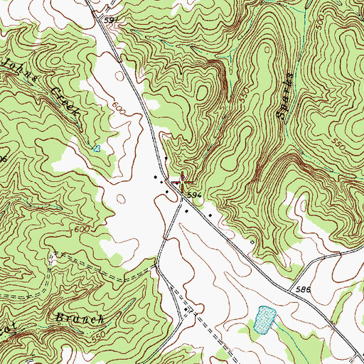 Topographic Map of Quaker Church, SC