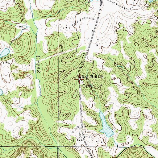 Topographic Map of Red Hill, SC