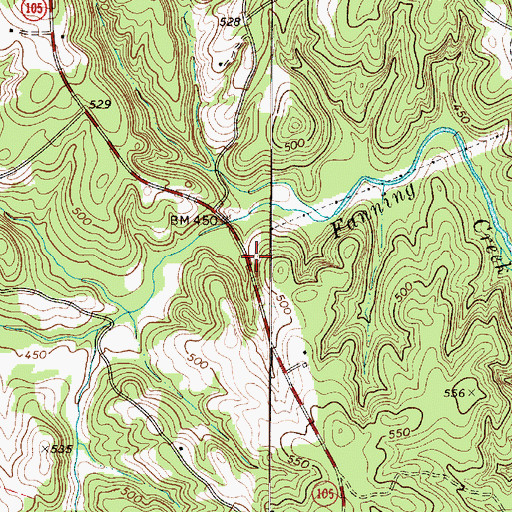 Topographic Map of Reidsville Cemetery, SC