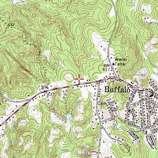 Topographic Map of Rice Cemetery, SC