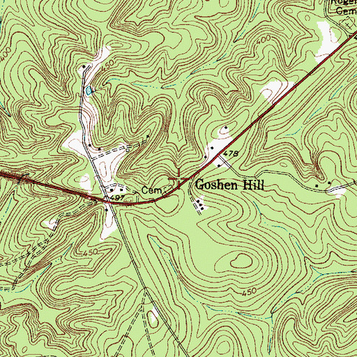 Topographic Map of Rodgers Church (historical), SC