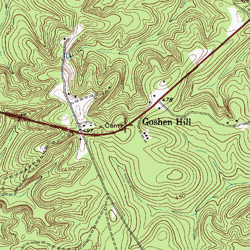 Topographic Map of Rogers Cemetery, SC