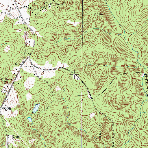 Topographic Map of Sardis School (historical), SC