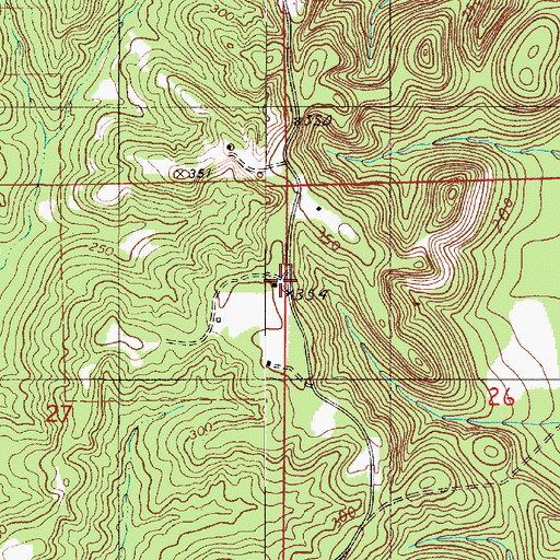 Topographic Map of Mount Olive Church, AL