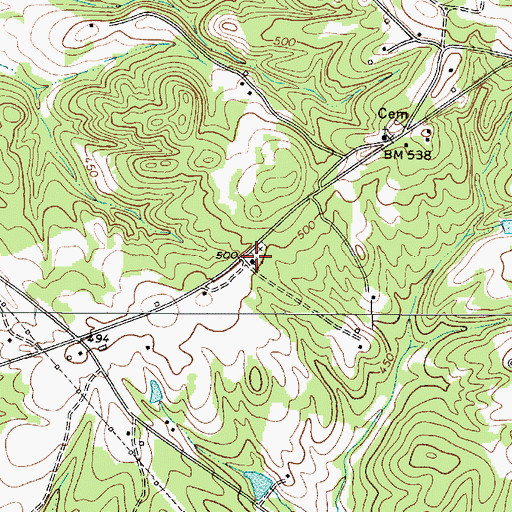 Topographic Map of Thomas Chapel African Methodist Episcopal Church, SC