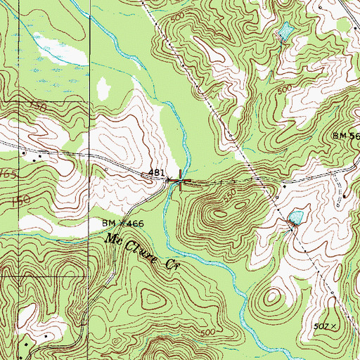 Topographic Map of Thompson Bridge, SC