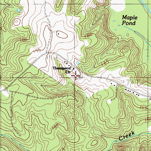 Topographic Map of Thompson Church, SC