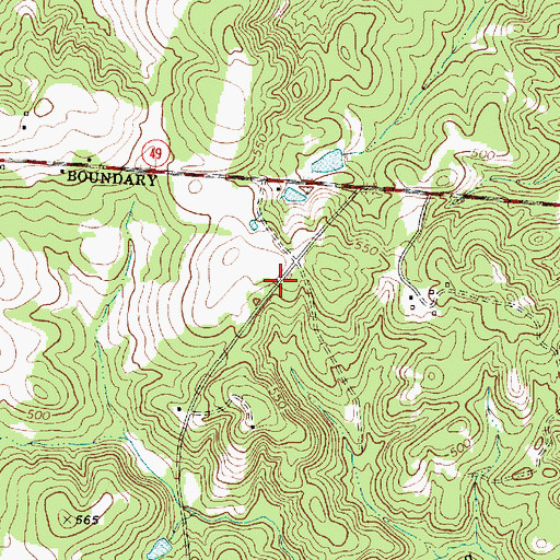 Topographic Map of Wilburns School (historical), SC