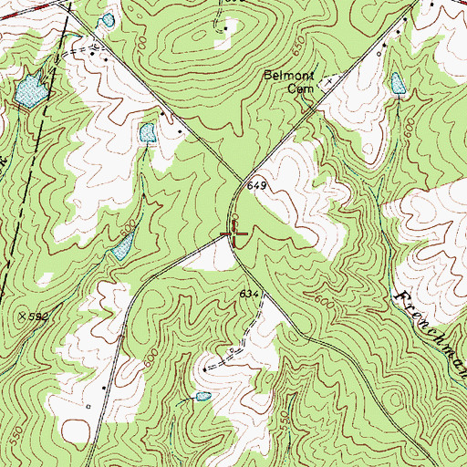 Topographic Map of Wildcat (historical), SC