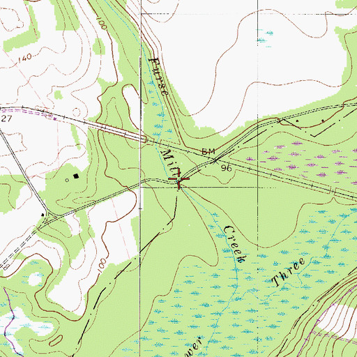 Topographic Map of Browns Mill (historical), SC