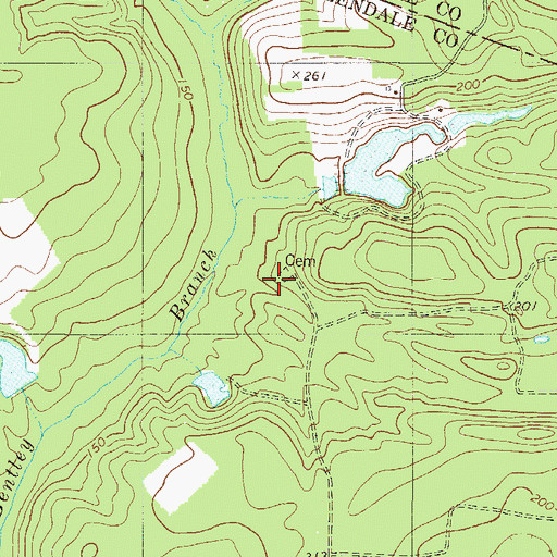 Topographic Map of Cato Mill School (historical), SC