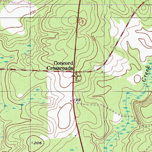 Topographic Map of Concord Church (historical), SC