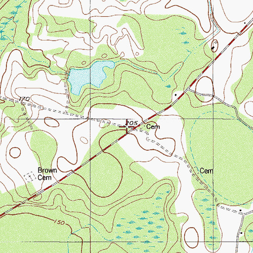 Topographic Map of Cooks Chapel School (historical), SC